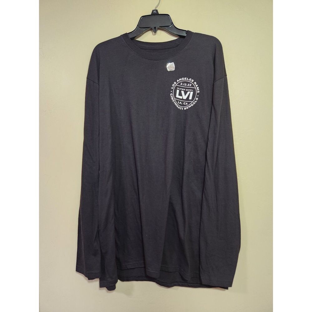 Rams vs Bengals Shirt Mens Size 2XL Black‎ Superbowl Los Angeles Cincinnati